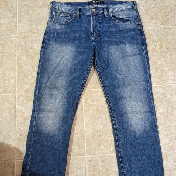 Blue and faded silver brand blue jeans - Picture 1 of 3